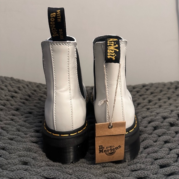Dr. Martens White Chelsea Platform Boots - Picture 3 of 6